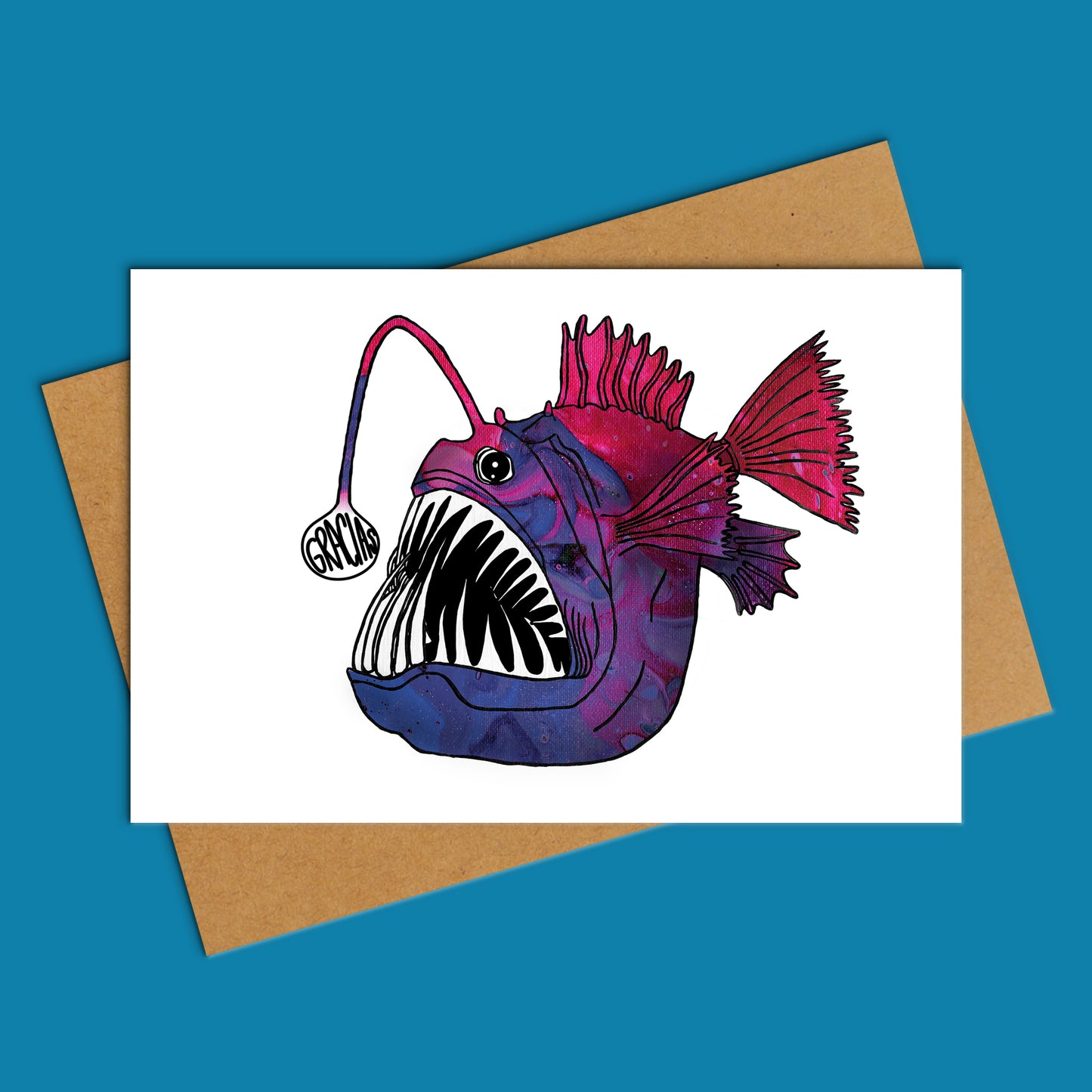 Thank You Angler Fish Greeting Card