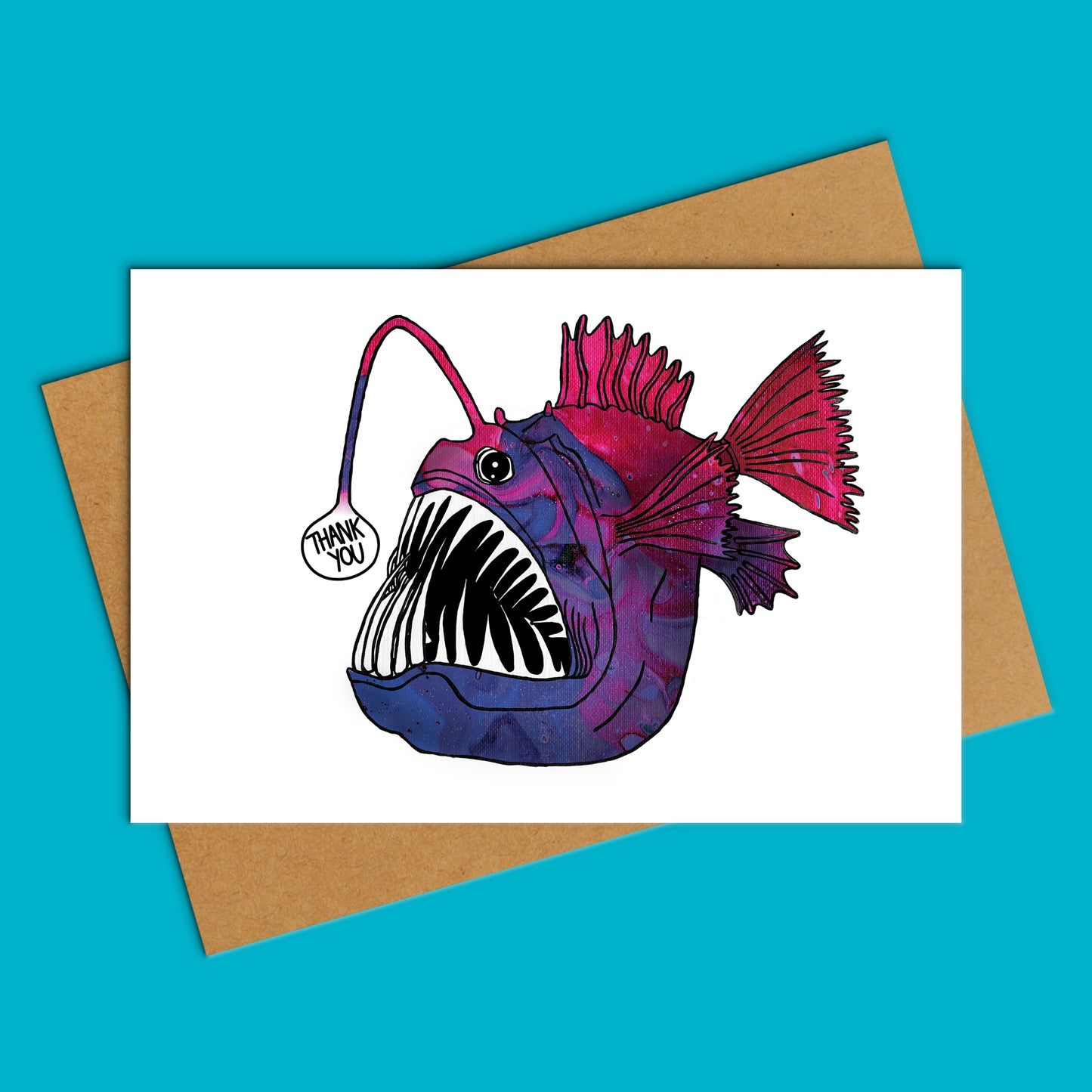 Thank You Angler Fish Greeting Card