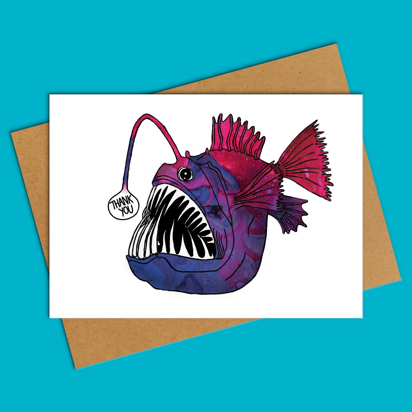 Thank You Angler Fish Greeting Card