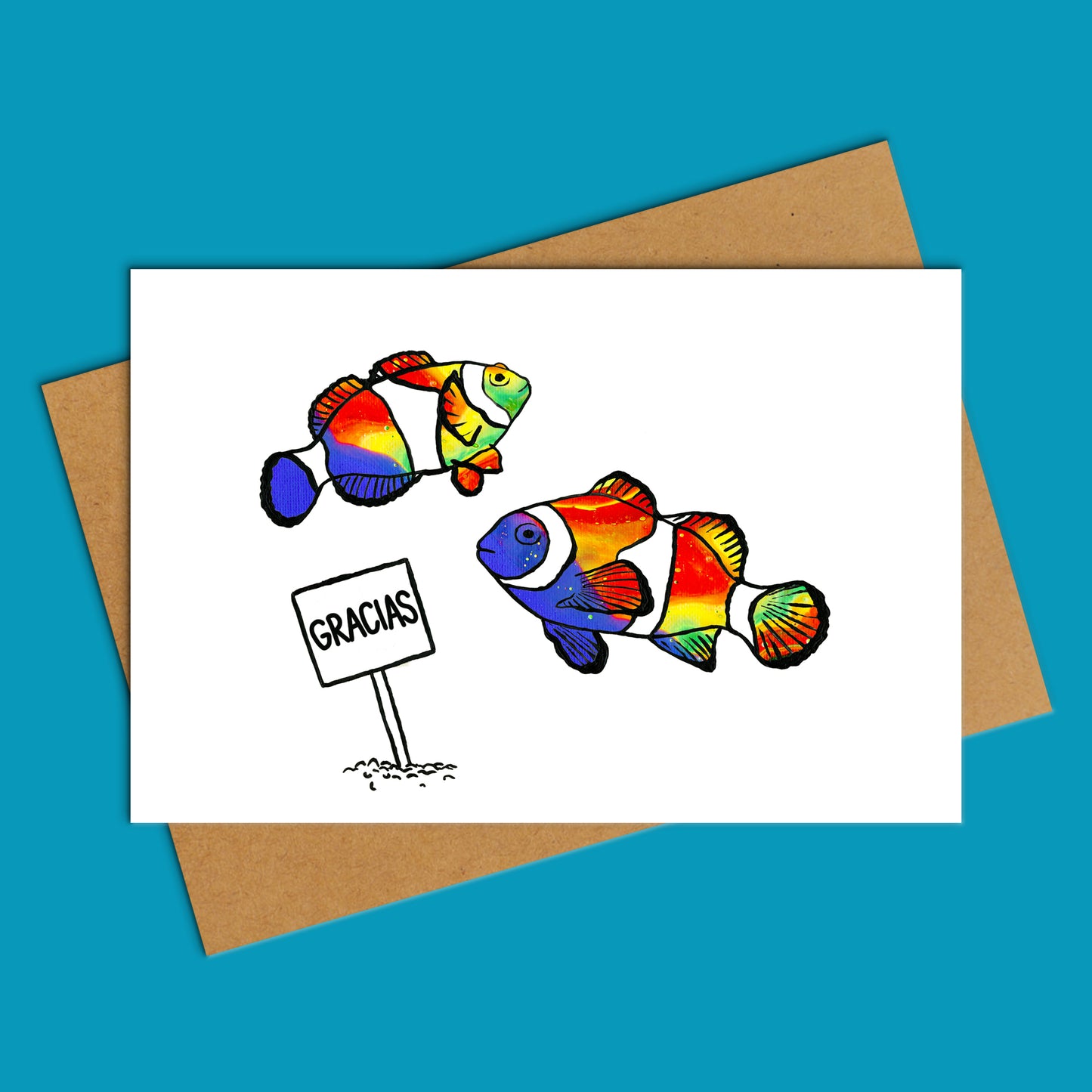 Tarjeta de felicitación en blanco con ballena azul 'Love Is Love'