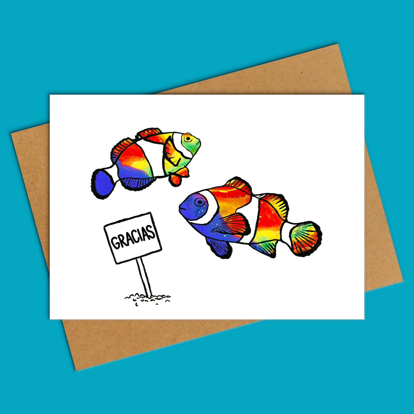 Tarjeta de felicitación en blanco con ballena azul 'Love Is Love'