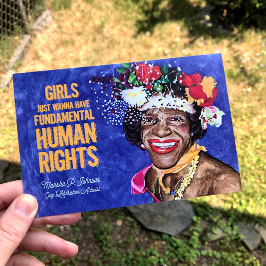 Marsha P. Johnson Tarjeta de felicitación en blanco
