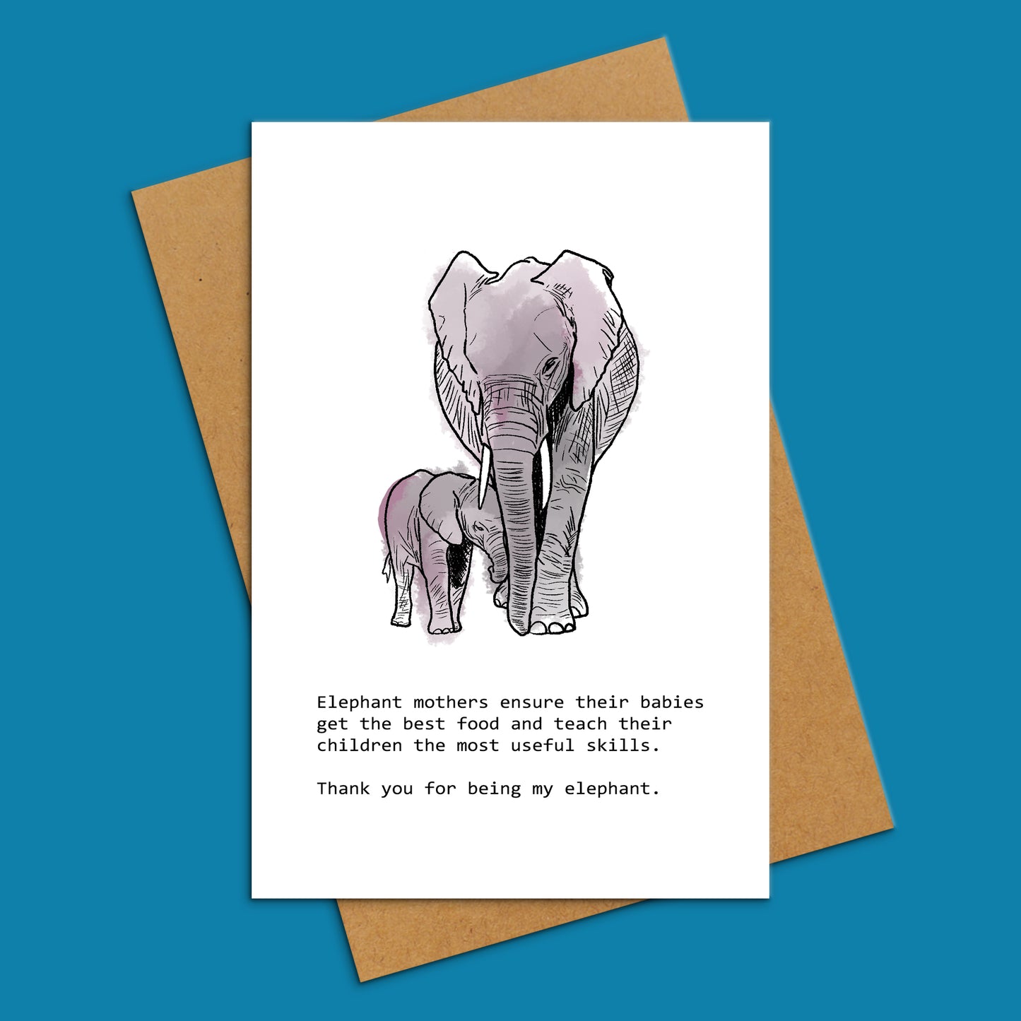 Elephant Mother's Day Card