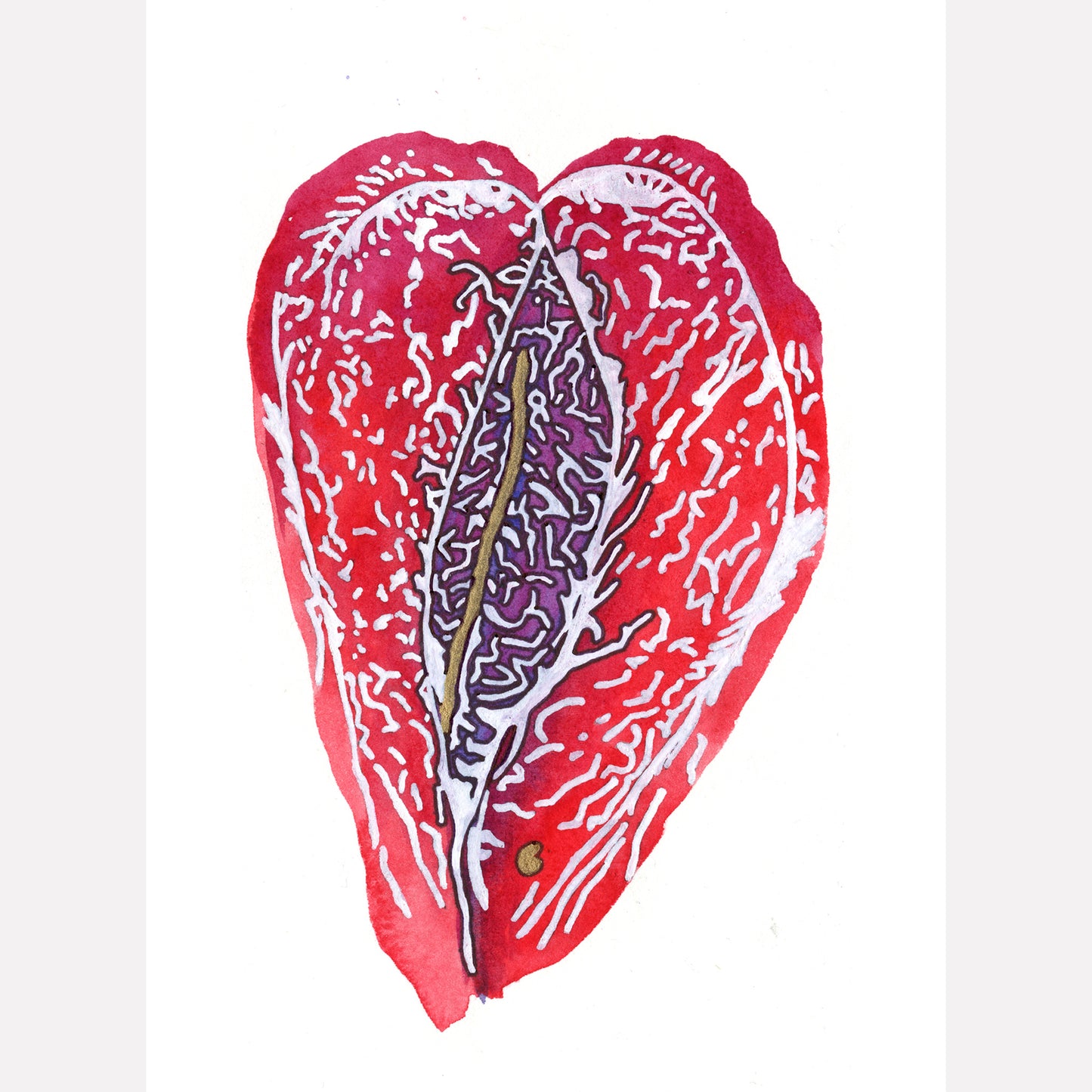 Vibrant vulva art print.