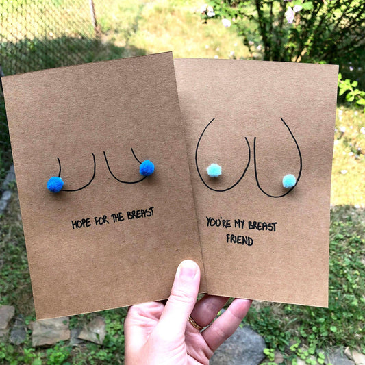 Boob Pun Card 'You're My Breast Friend' - Deb Almond Art