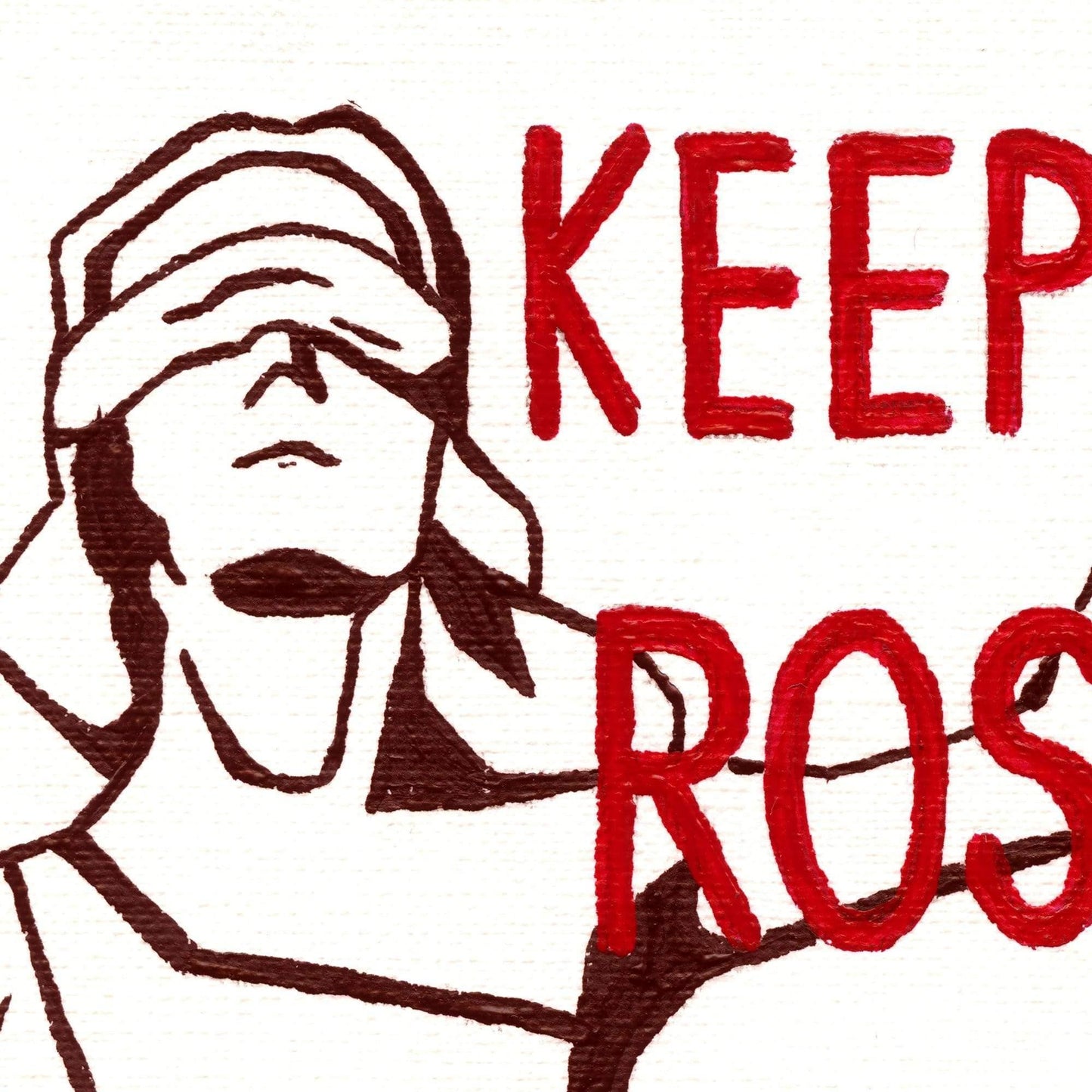 'Keep Your Rosaries' Blank Greeting Card - Deb Almond Art