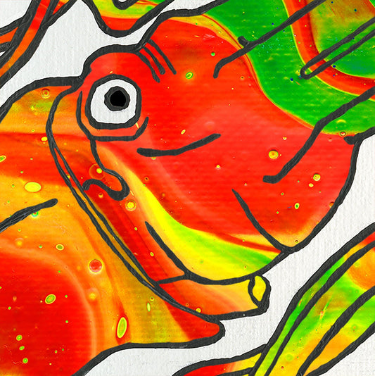 'Love Is Love' Giant Squid Art Print - Deb Almond Art