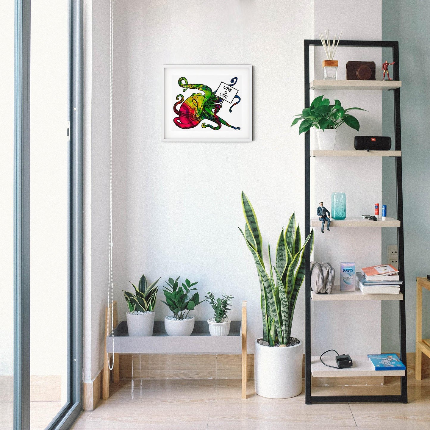 'Love Is Love' Octopus Art Print - Deb Almond Art