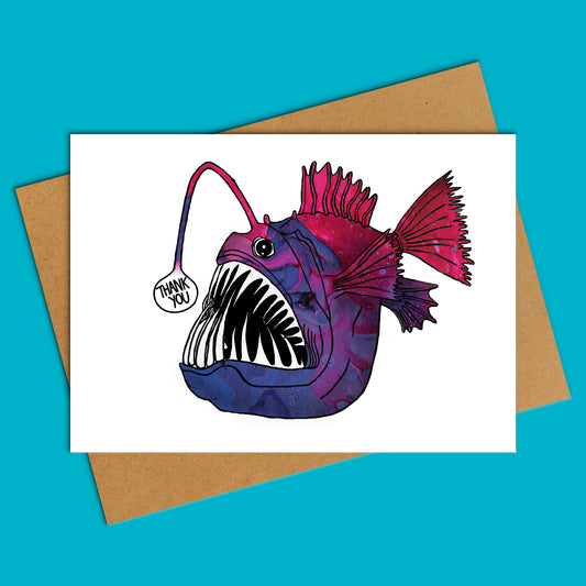 Thank You Angler Fish Greeting Card