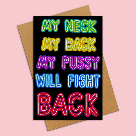 'My Neck, My Back' Blank Greeting Card