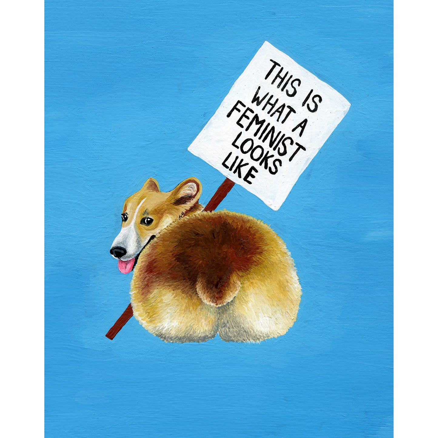 Corgi feminista Lámina artística