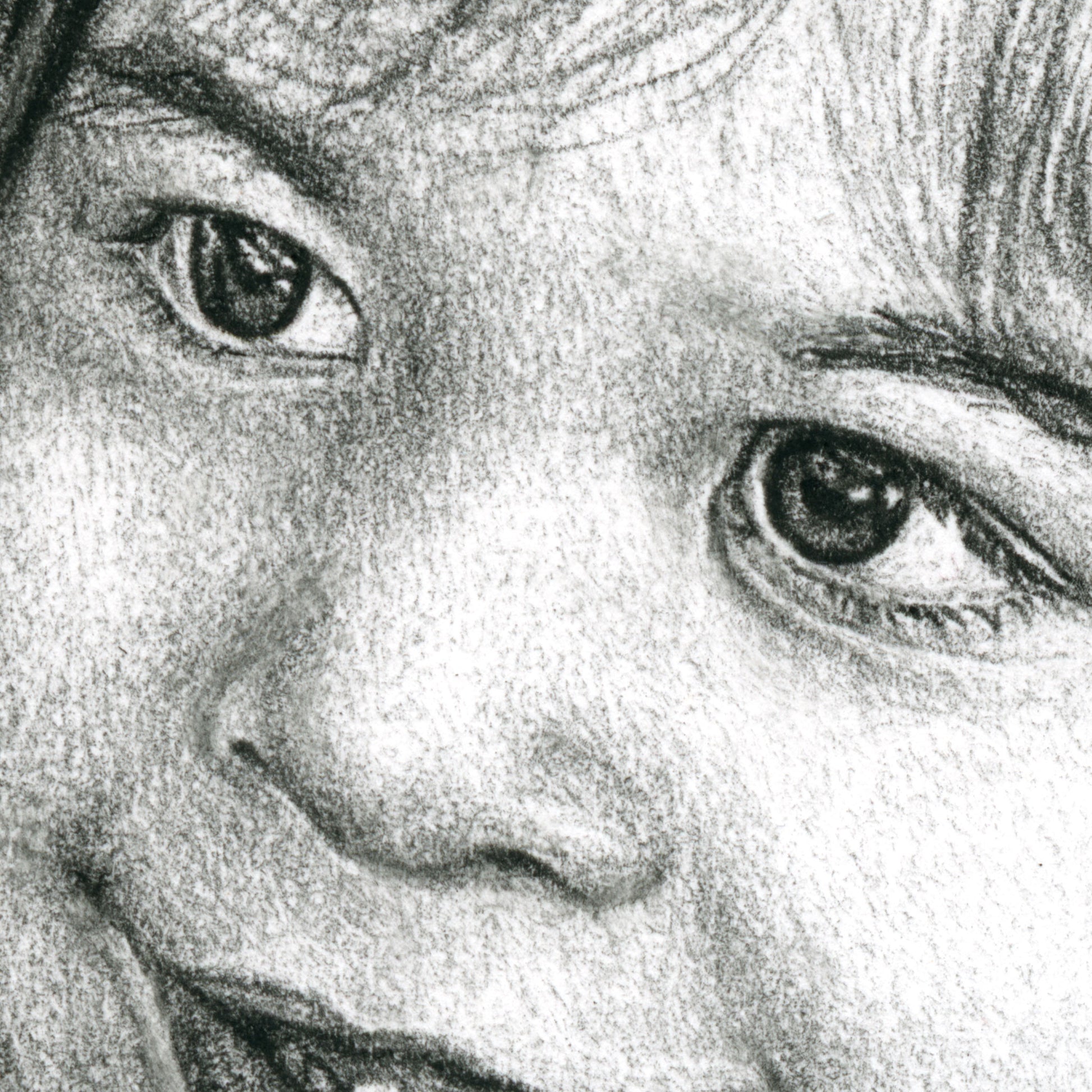 Close up of portrait of a 2 year old girl.