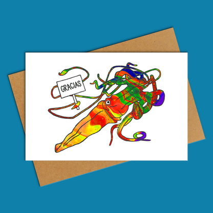 Thank You Squid Greeting Card