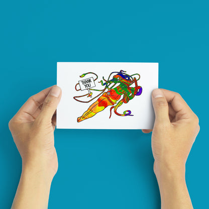 Thank You Squid Greeting Card