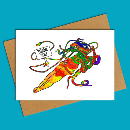 Thank You Squid Greeting Card