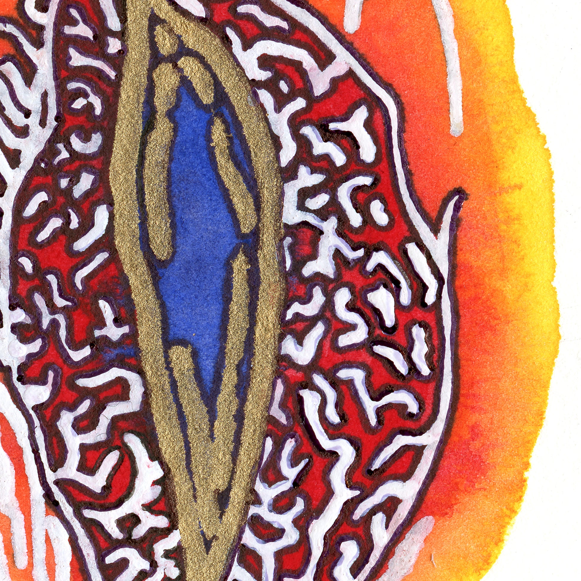 Vibrant vulva art print.