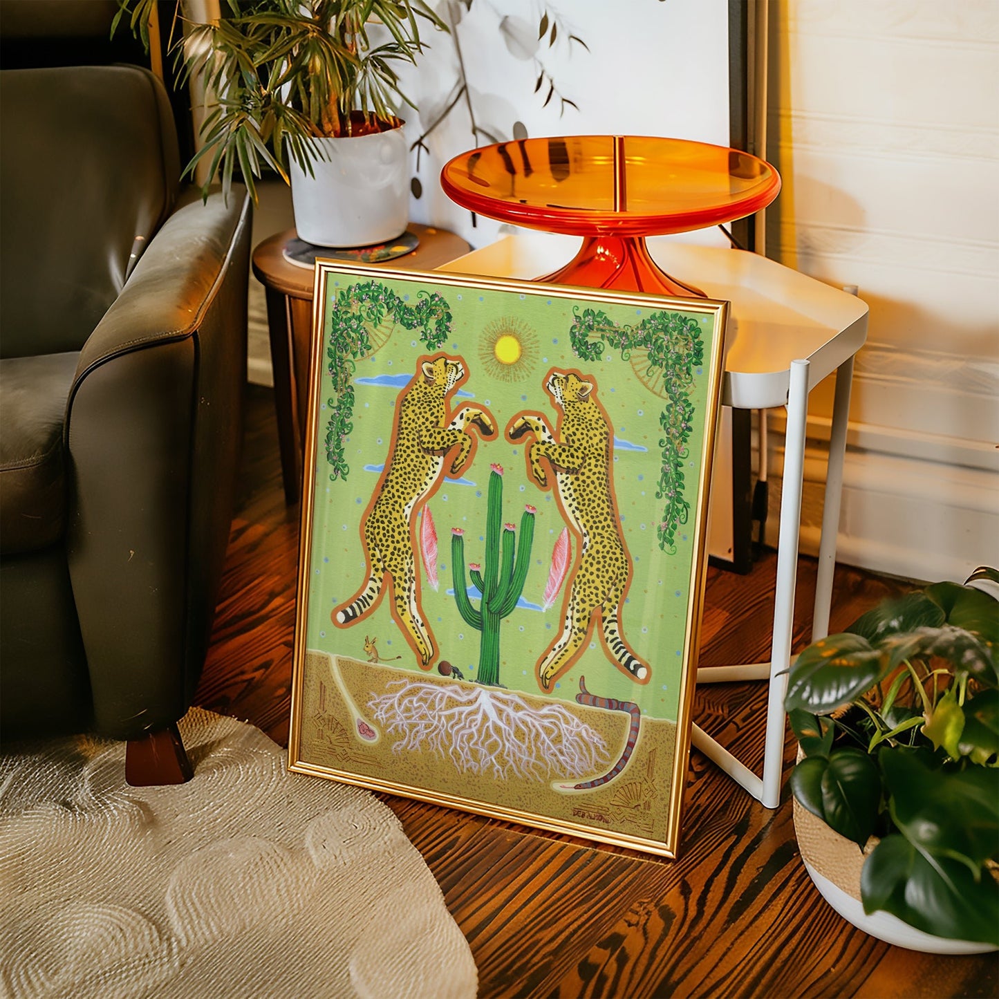 'Cheetahs & Cactus' Giclée Art Print - Deb Almond Art