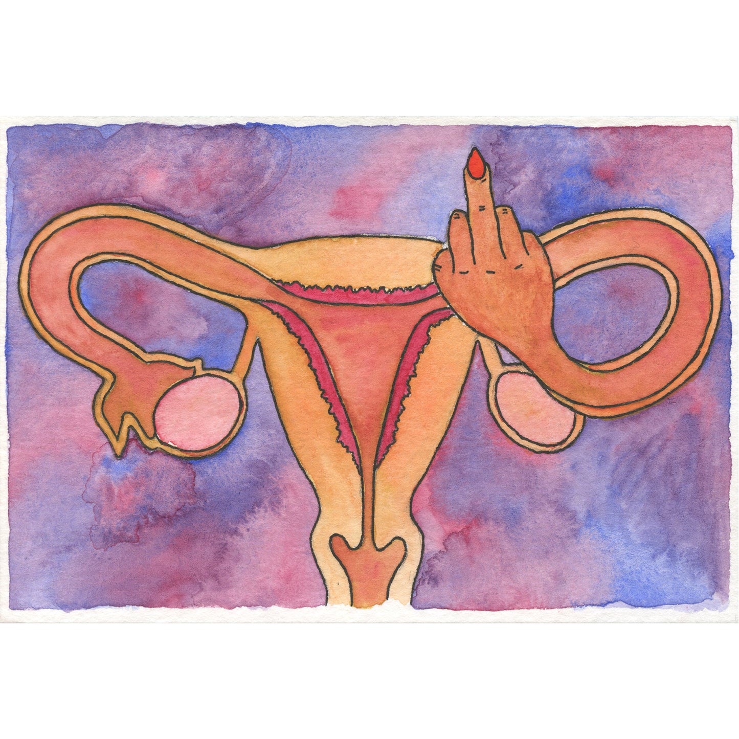 F*ck Uterus Art Print - Deb Almond Art