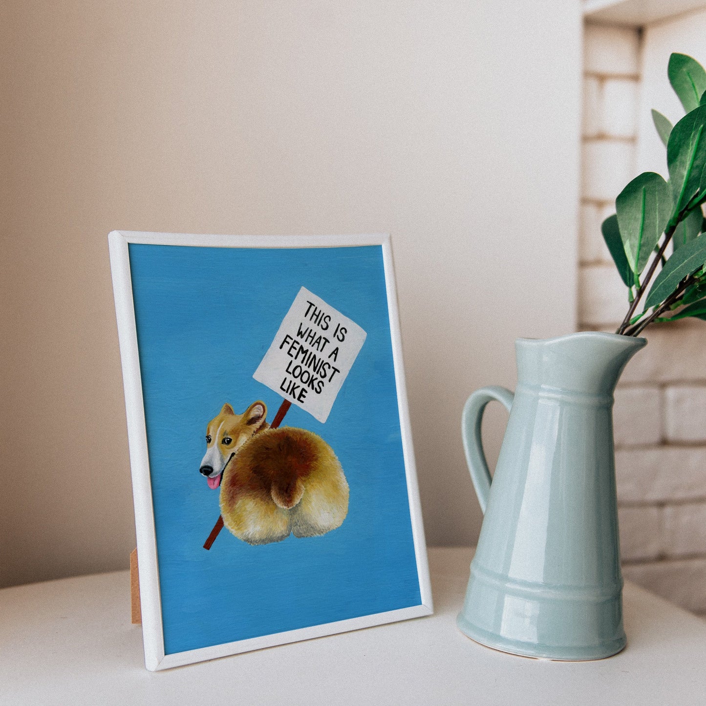 Framed Pet Protest Portrait - Deb Almond Art