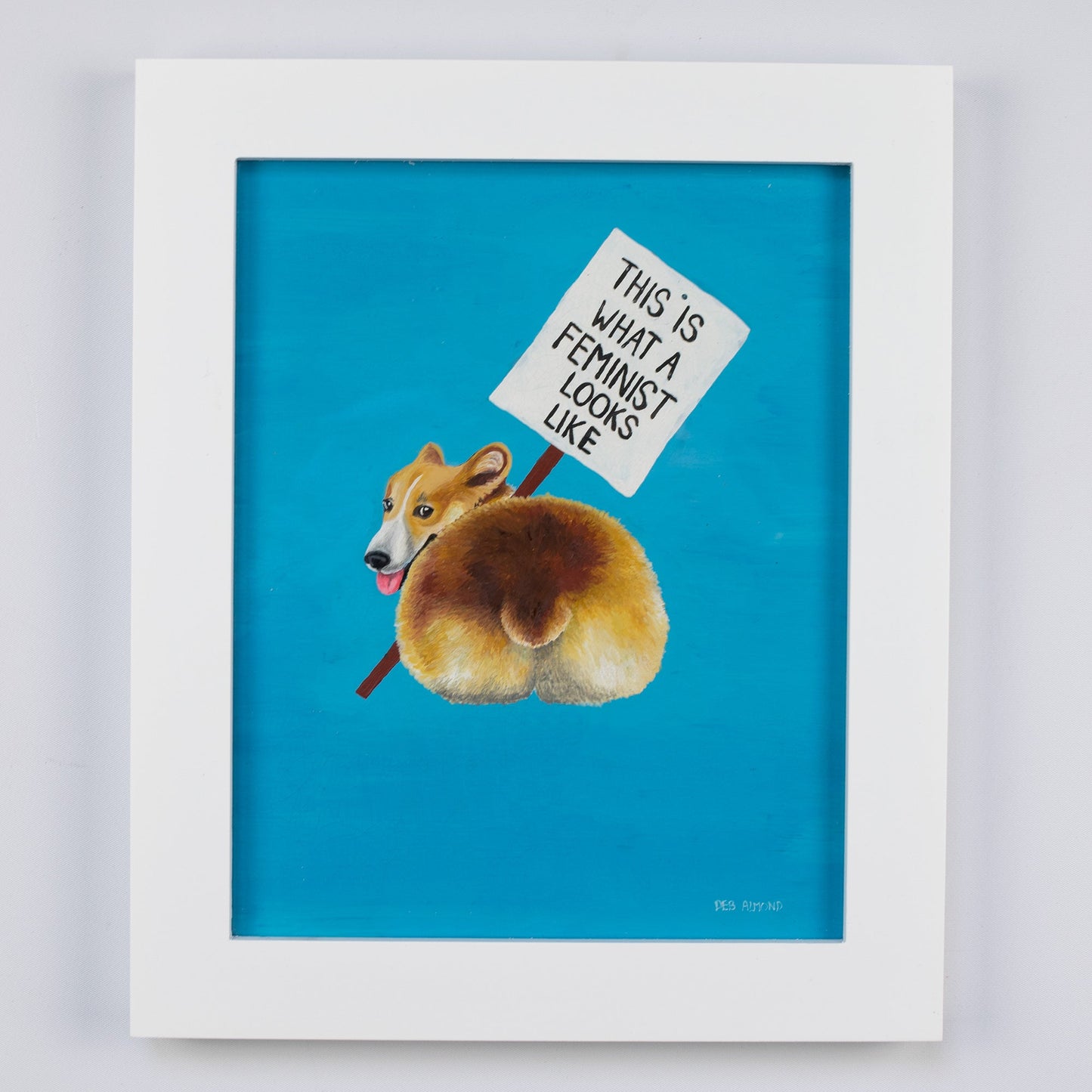 Framed Pet Protest Portrait - Deb Almond Art