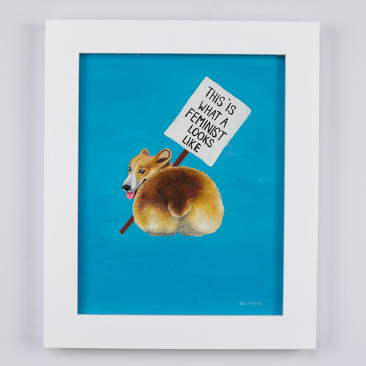 Framed Pet Protest Portrait - Deb Almond Art