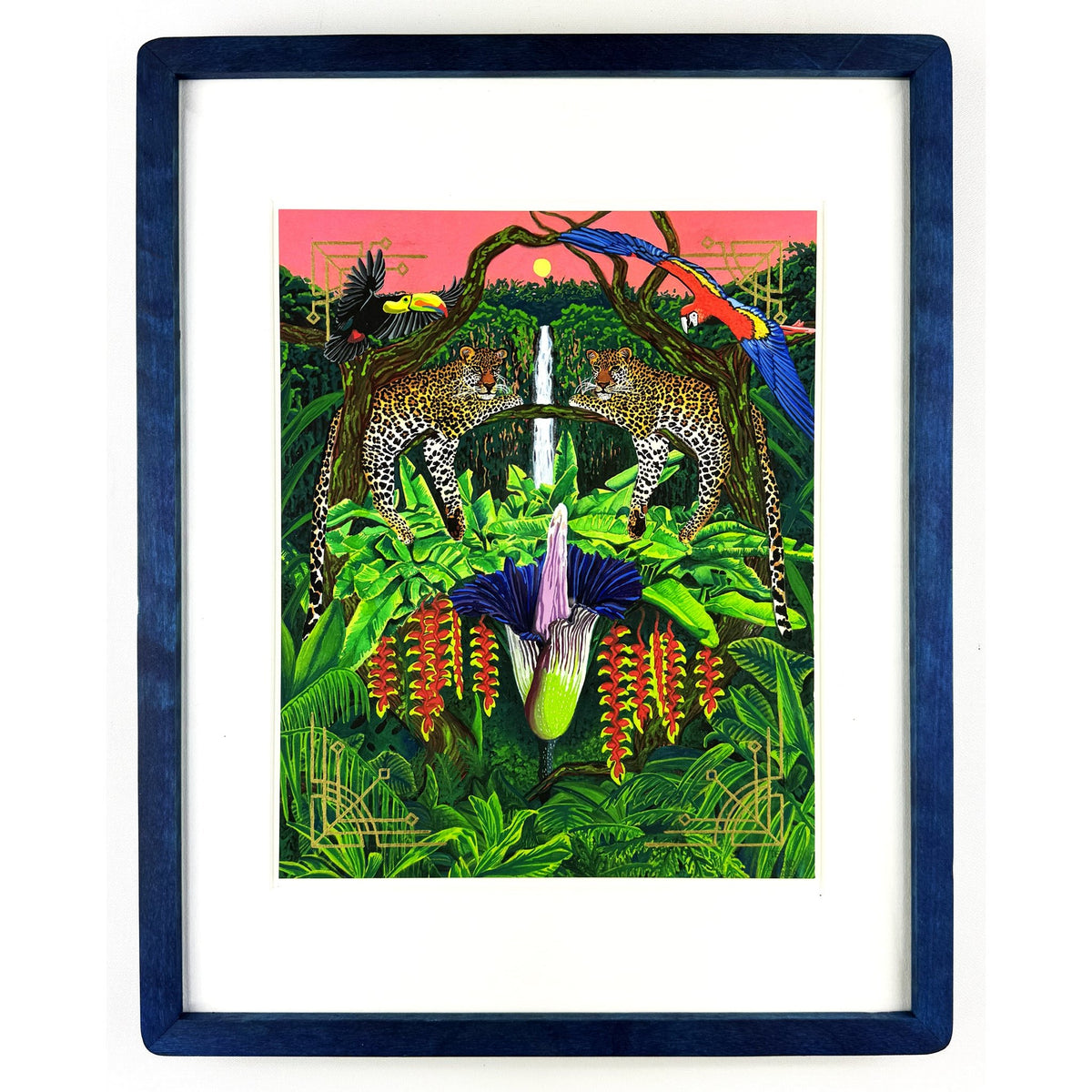 'Jaguars & Corpse Flower' Original Art - Deb Almond Art