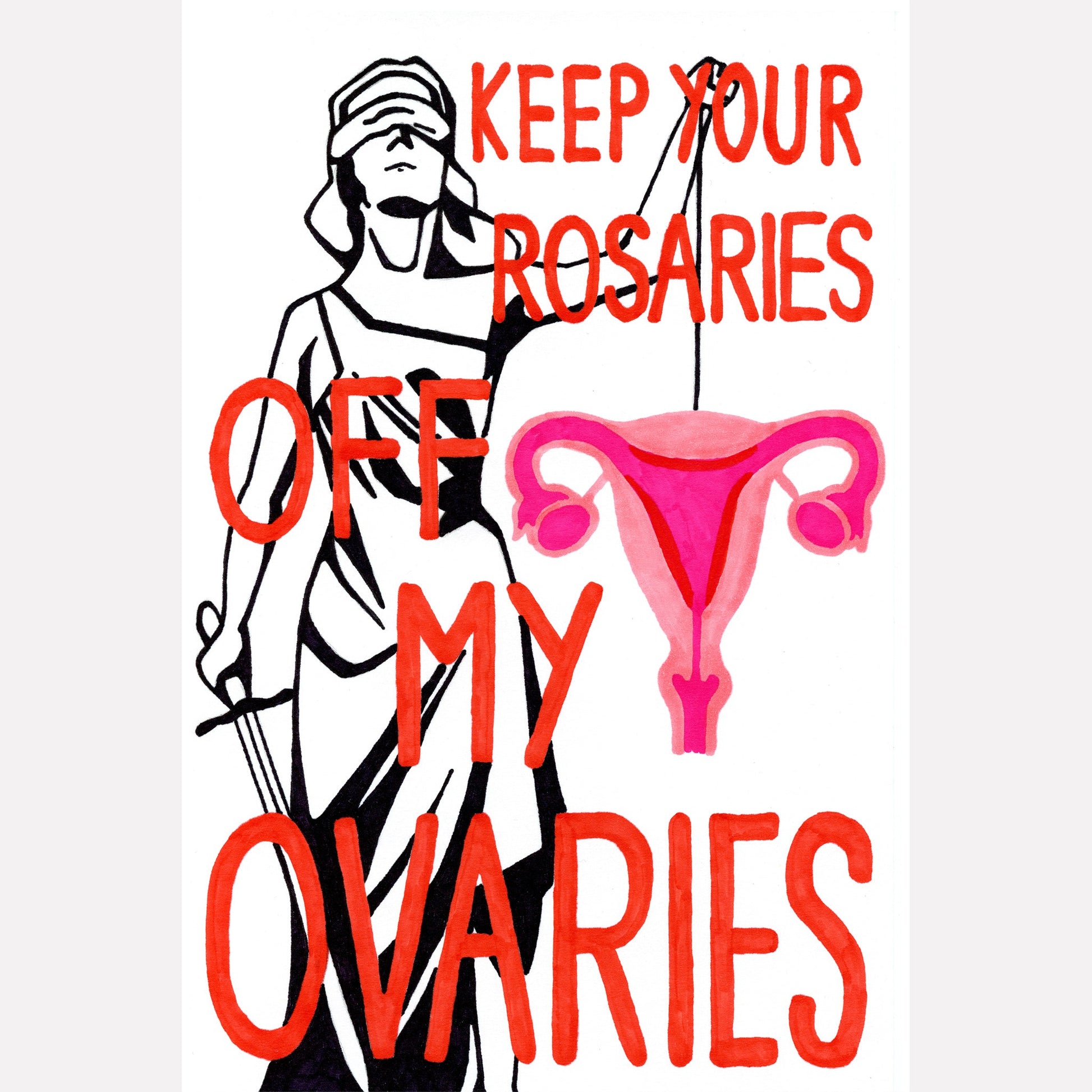 'Keep Your Rosaries' Art Print - Deb Almond Art