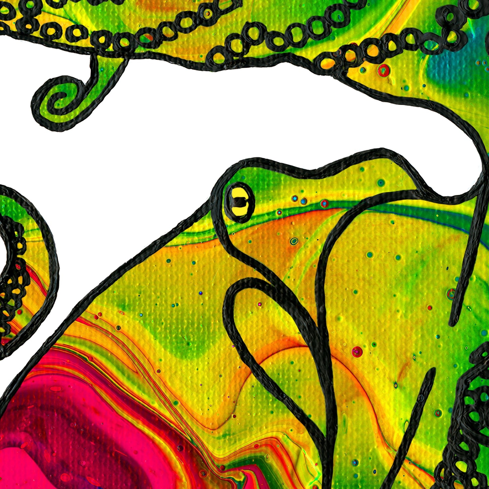 'Love Is Love' Octopus Blank Greeting Card - Deb Almond Art