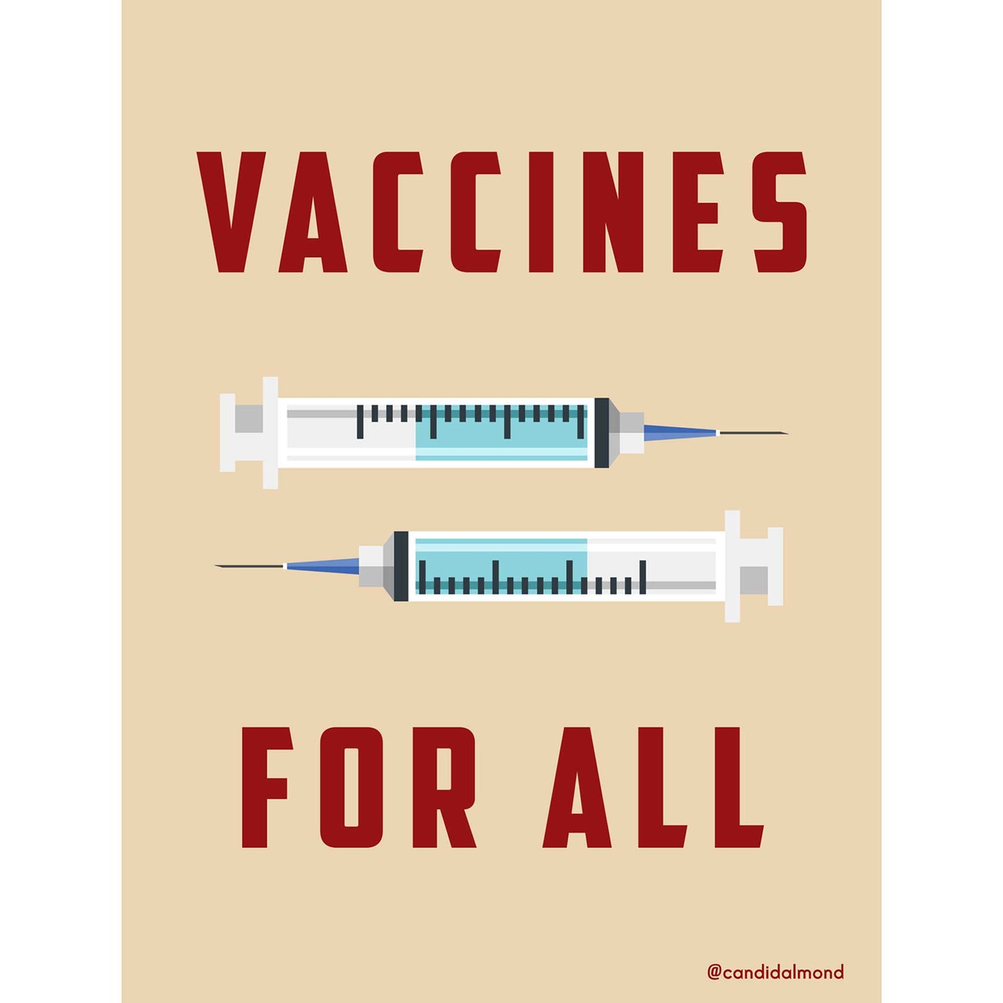 'Vaccines For All' Digital Download - Deb Almond Art