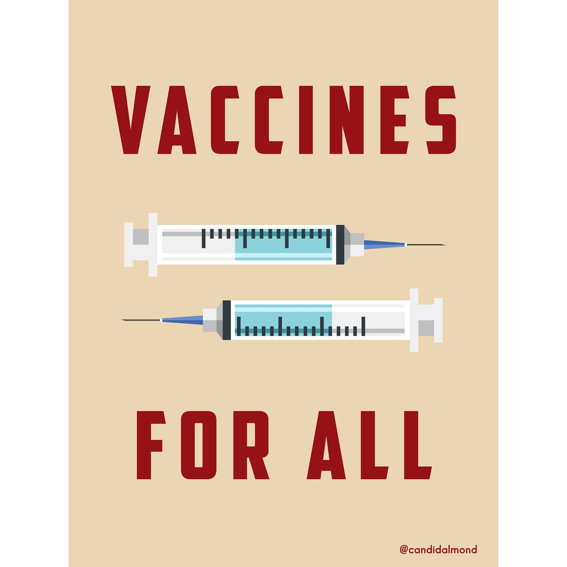 'Vaccines For All' Digital Download - Deb Almond Art