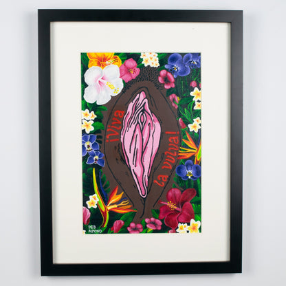 ¡Viva La Vulva! in Black Skin Tone - Deb Almond Art