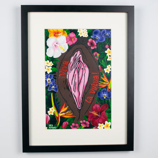 ¡Viva La Vulva! in Black Skin Tone - Deb Almond Art