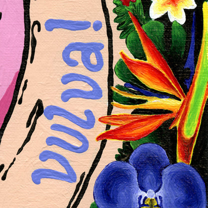 ¡Viva La Vulva! in White Skin Tone - Deb Almond Art