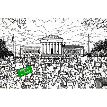 Impresión de arte Giclée 'Protesta frente a SCOTUS'