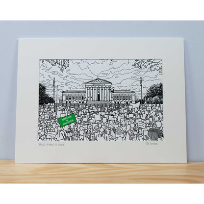 Impresión de arte Giclée 'Protesta frente a SCOTUS'