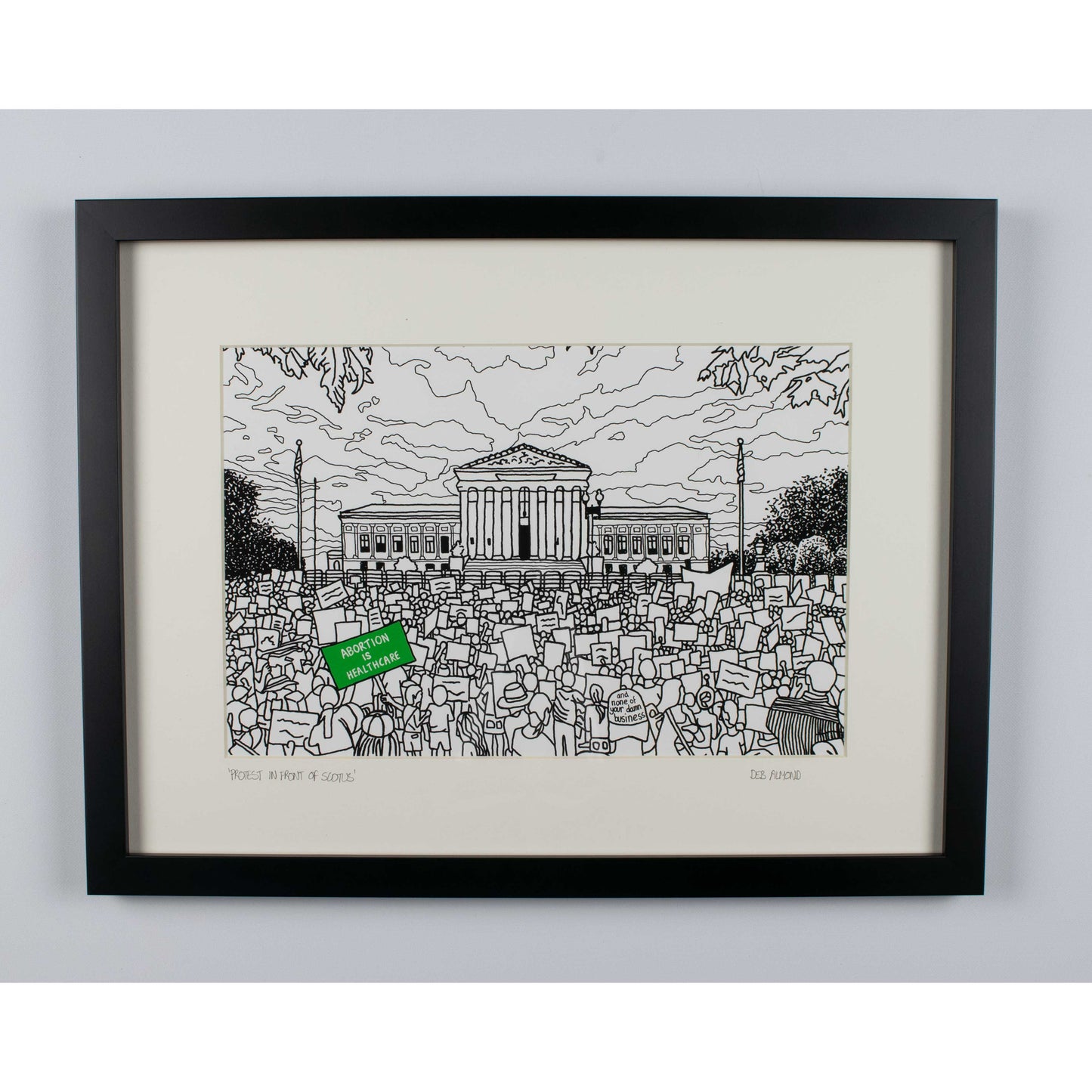 Impresión de arte Giclée 'Protesta frente a SCOTUS'