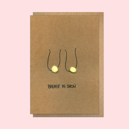 Boob Pun Card 'Breast in Show' - Deb Almond Art