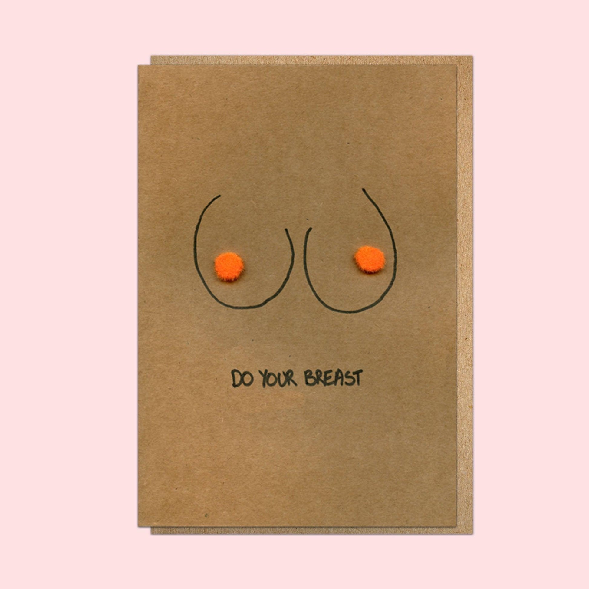 Boob Pun Card 'Do Your Breast' - Deb Almond Art