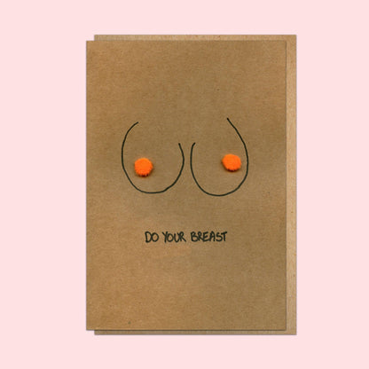 Boob Pun Card 'Do Your Breast' - Deb Almond Art