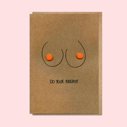Boob Pun Card 'Do Your Breast' - Deb Almond Art