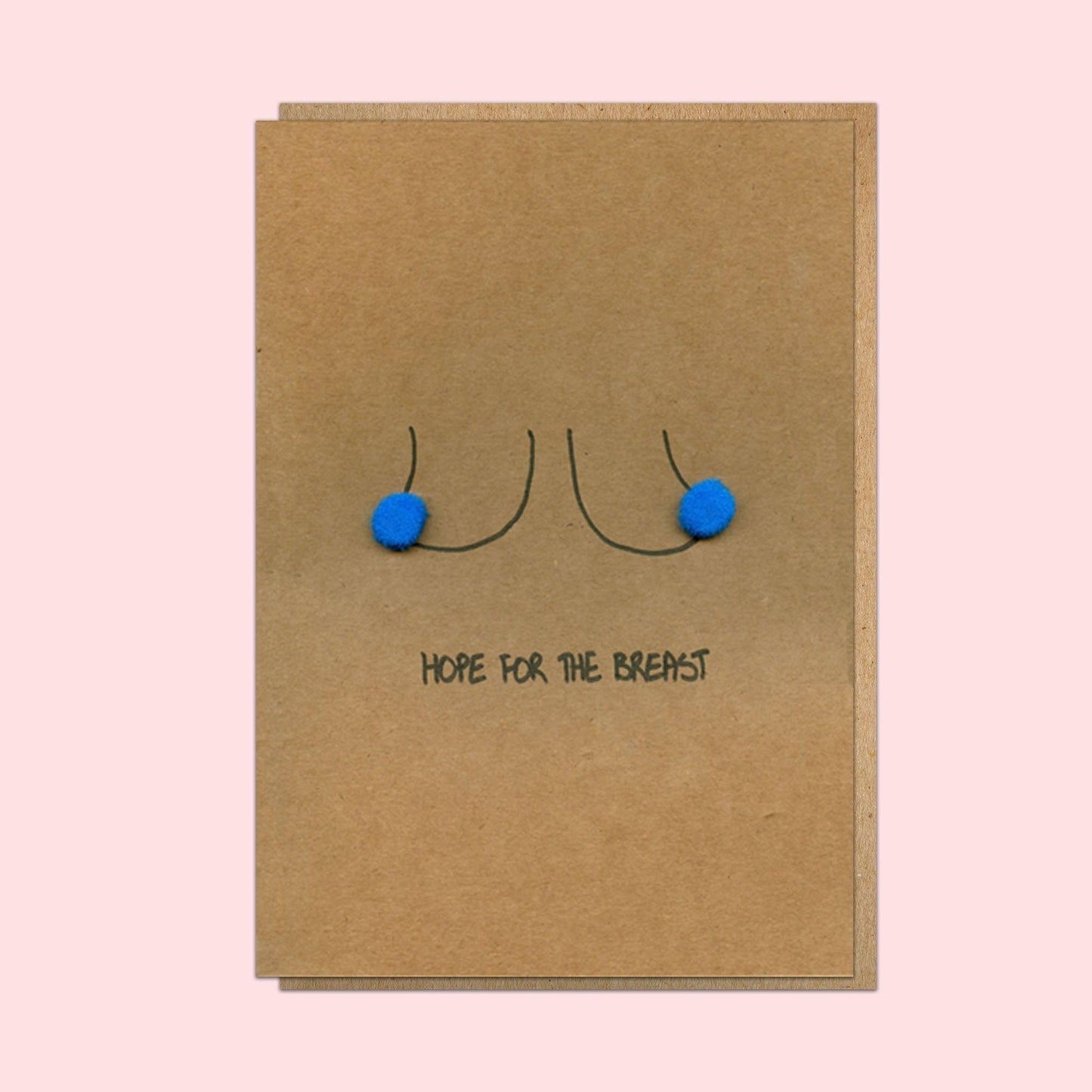 Boob Pun Card 'Hope For The Breast' - Deb Almond Art