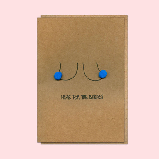 Boob Pun Card 'Hope For The Breast' - Deb Almond Art