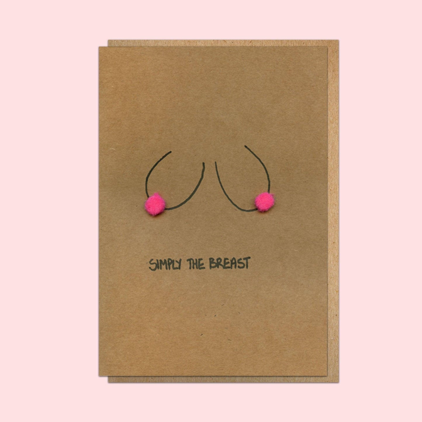 Boob Pun Card 'Simply The Breast' - Deb Almond Art