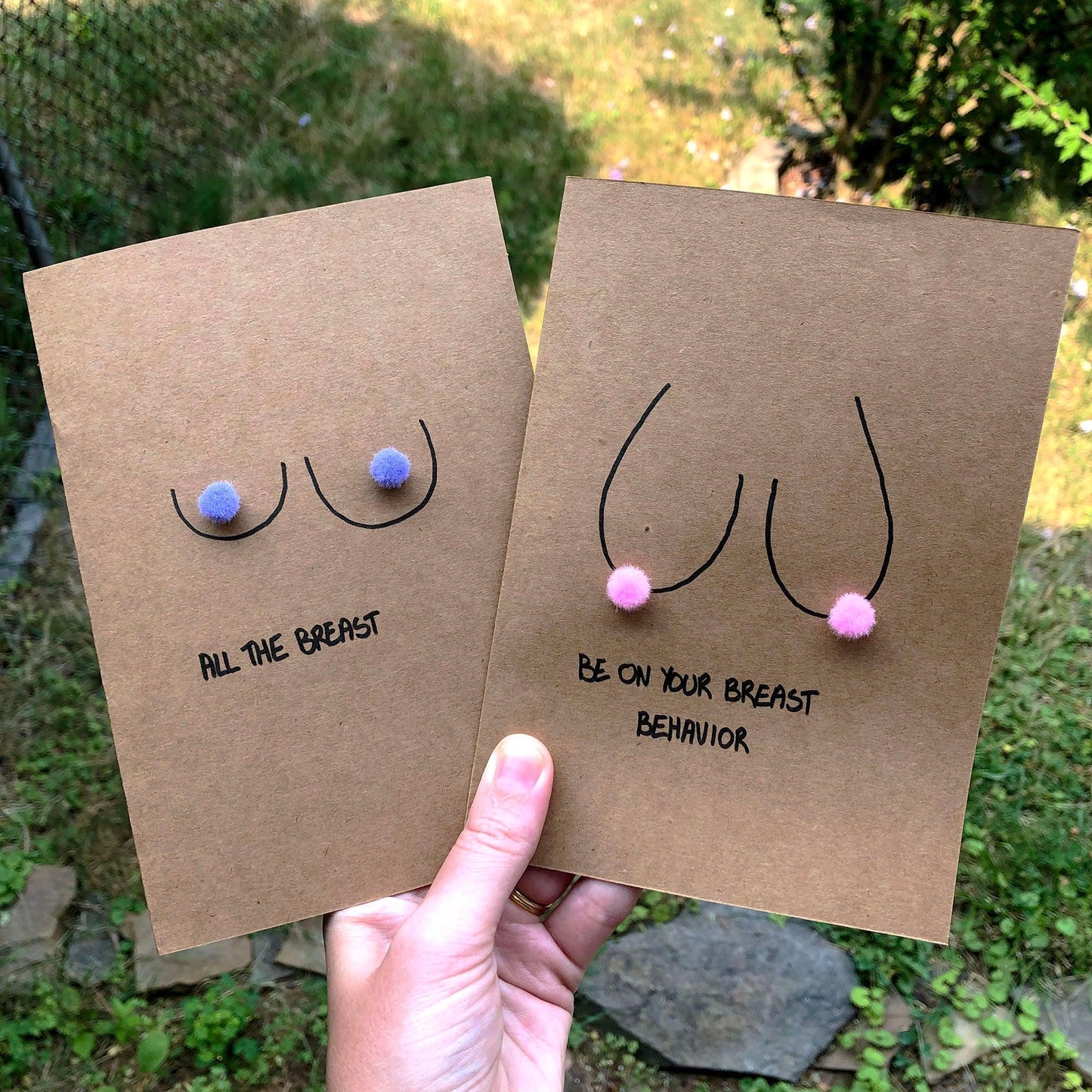 Boob Pun Card 'You're My Breast Friend' - Deb Almond Art