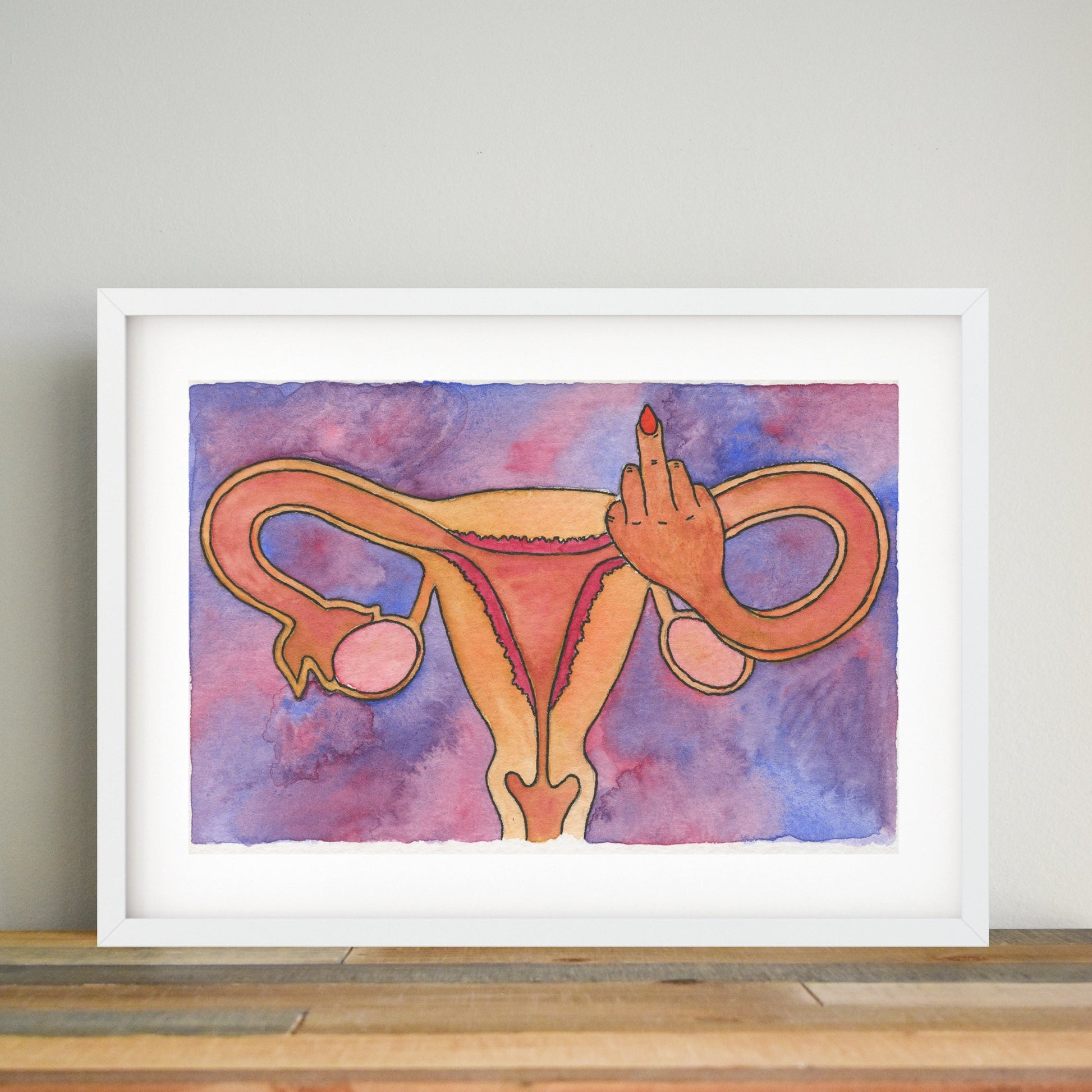 F*ck Uterus Art Print - Deb Almond Art