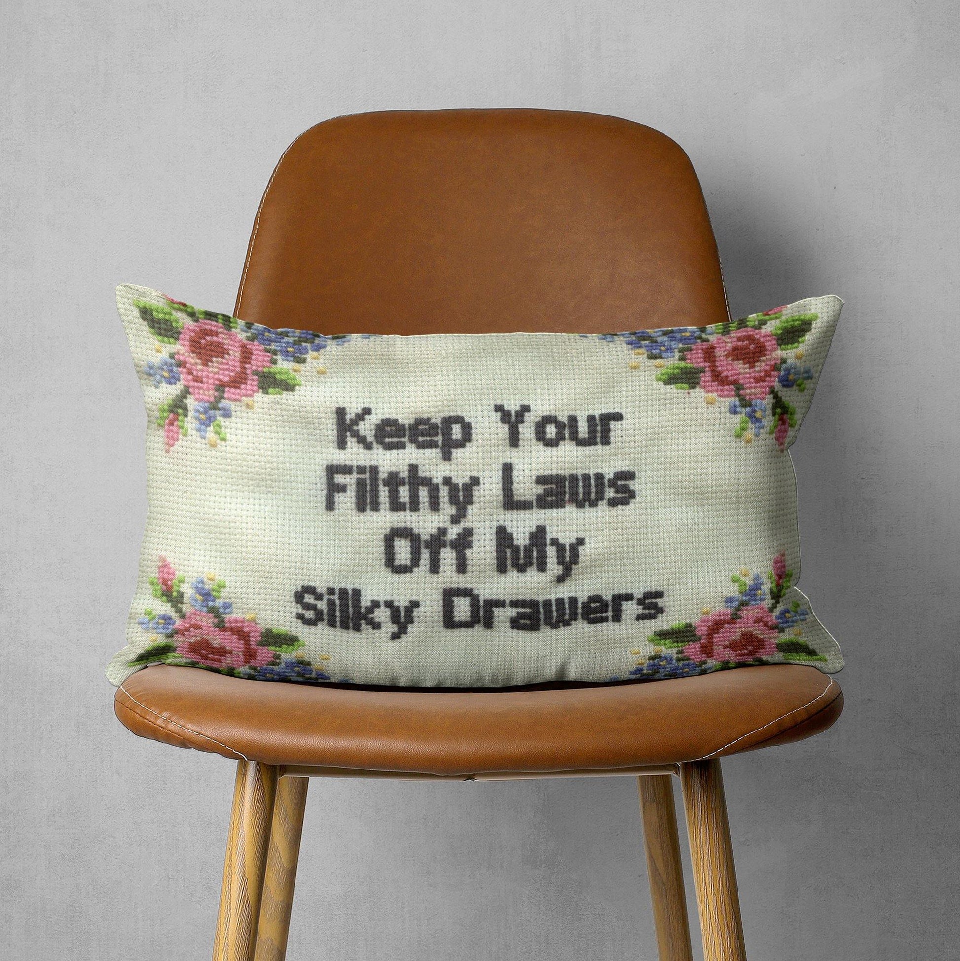 'Keep Your Filthy Laws' Throw Pillow - Deb Almond Art
