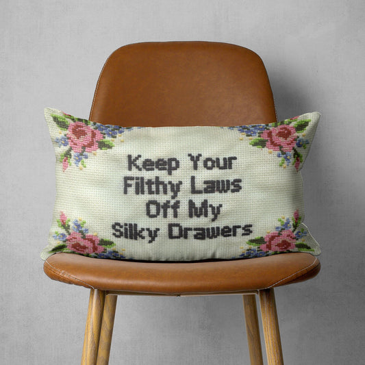 'Keep Your Filthy Laws' Throw Pillow - Deb Almond Art