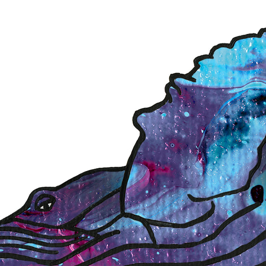 'Love Is Love' Blue Whale Art Print - Deb Almond Art