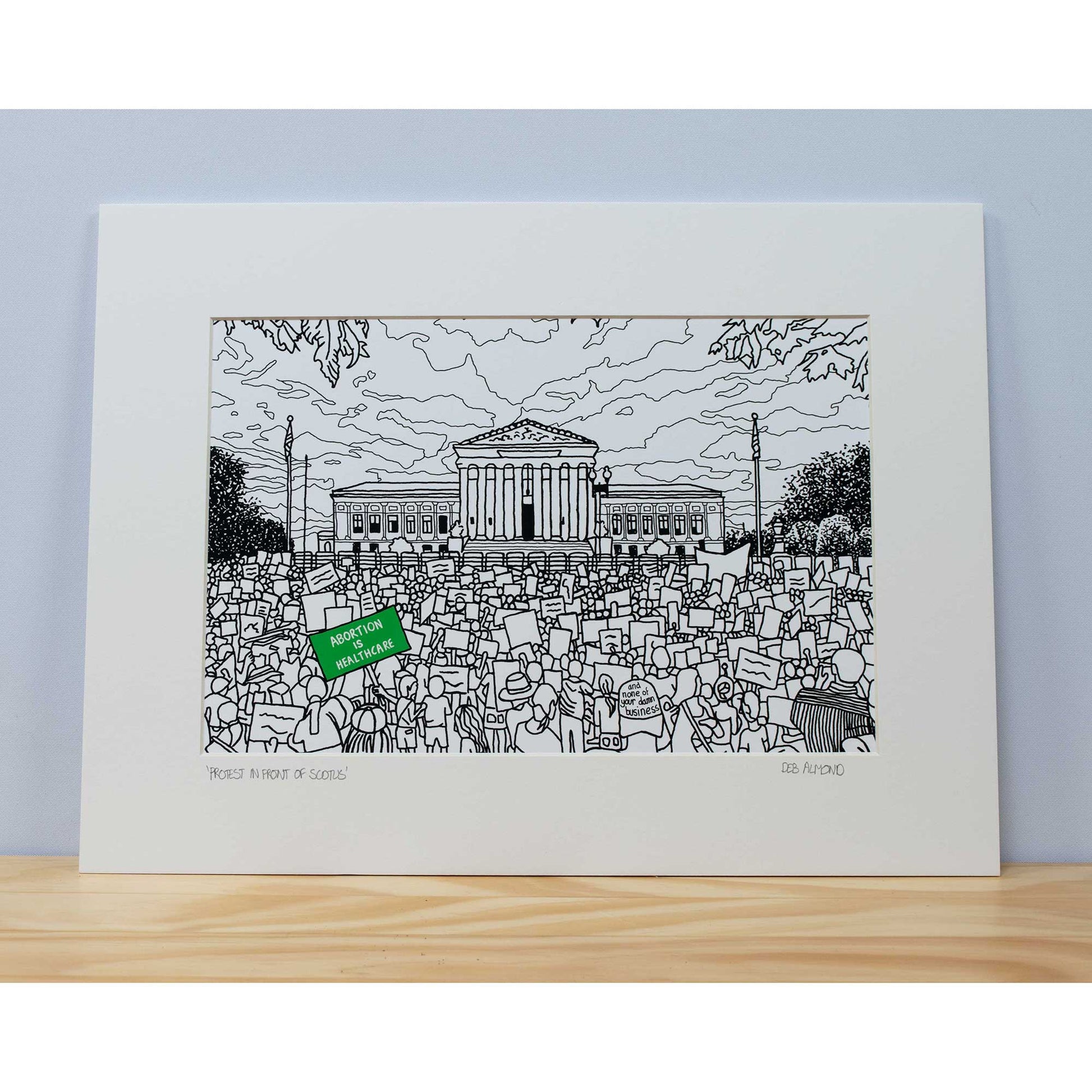 'Protest In Front of SCOTUS' Giclée Art Print - Deb Almond Art