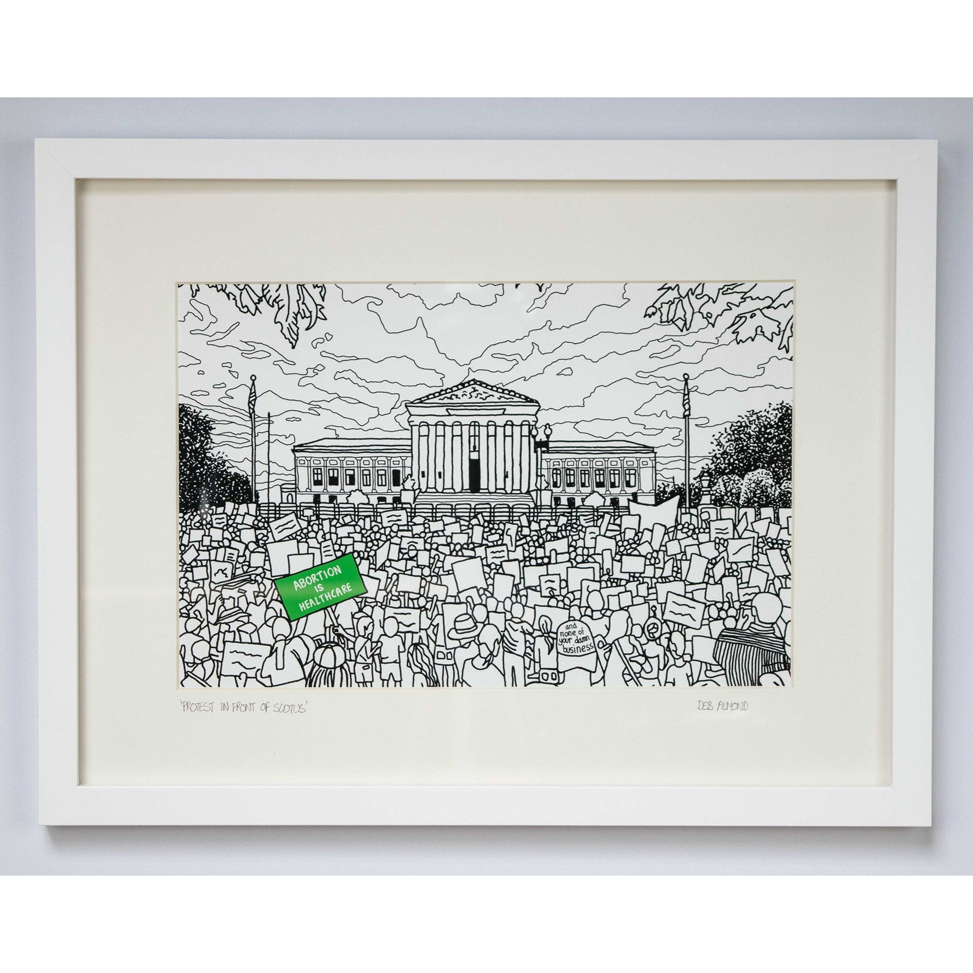 'Protest In Front of SCOTUS' Giclée Art Print - Deb Almond Art
